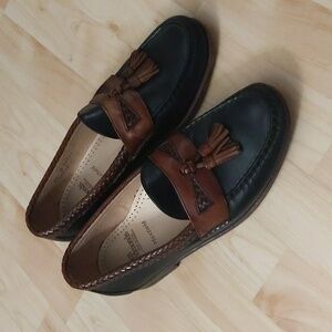 Allen Edmonds Maxfield Calfskin Tassel Loafer, black/brown 8.5D